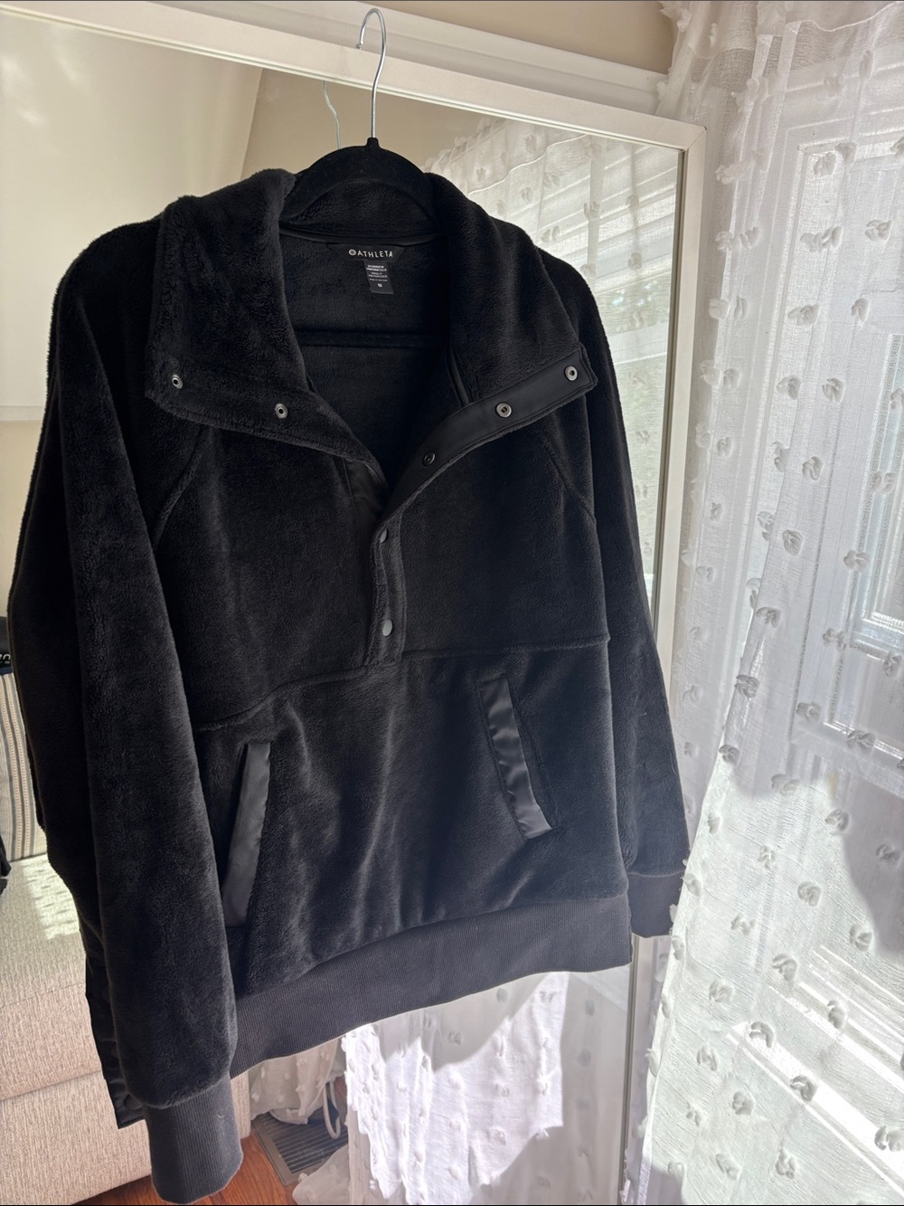 Athleta Black Plush Sweater